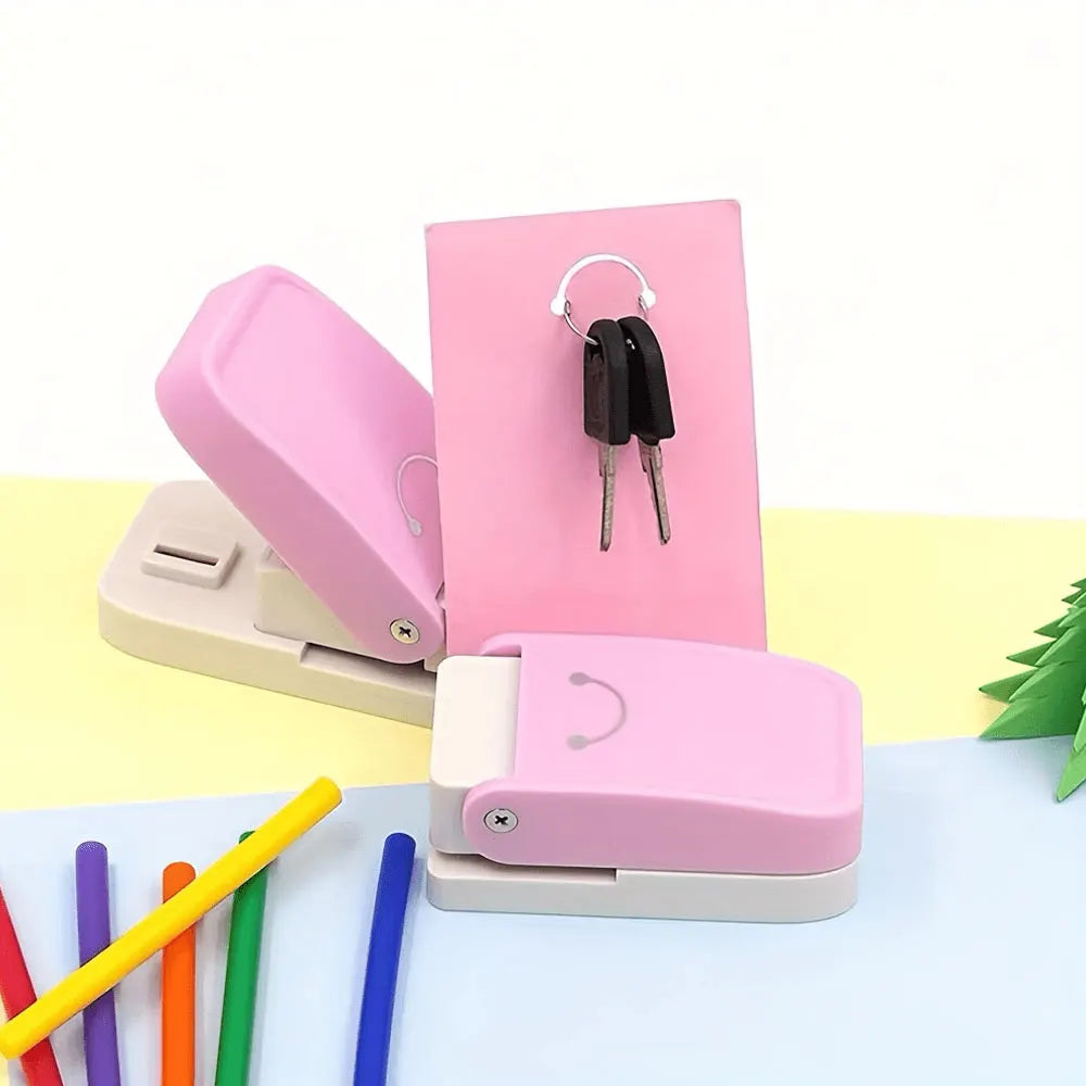 Random Color Creative Keychain Hole Punch – DIY Scrapbook Embossing & Craft Tool