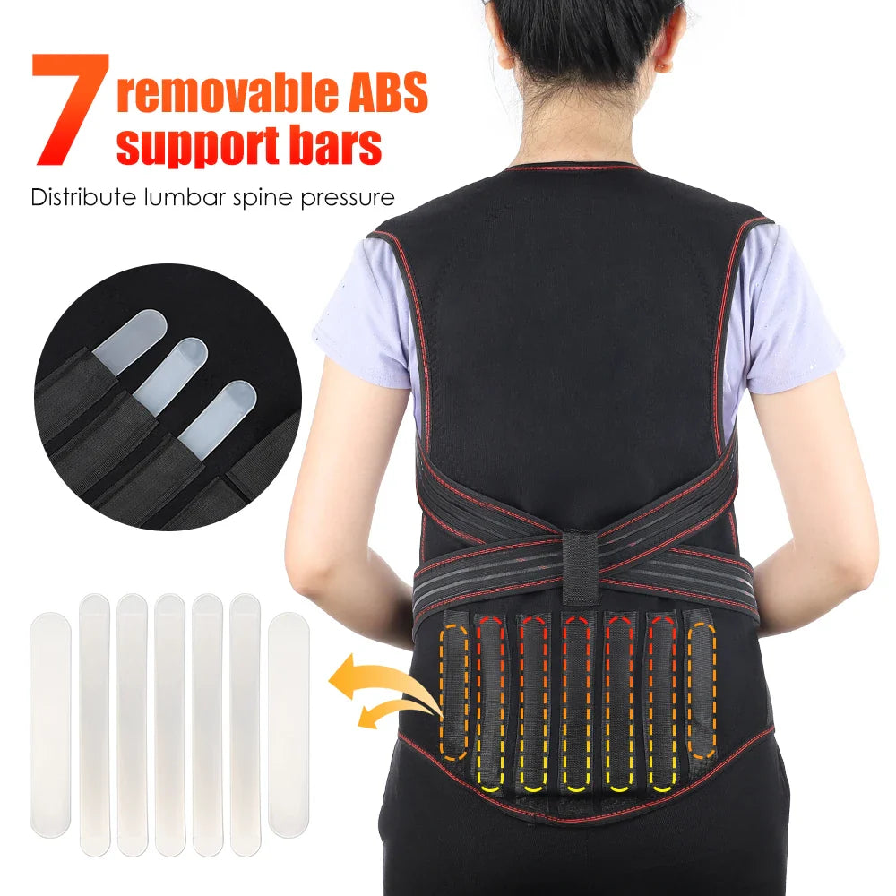 Tourmaline Magnetic Heated Vest — Self-Heating Thermal Clothing, Lumbar Waist Brace, Posture Corrector & Pain Relief Corset