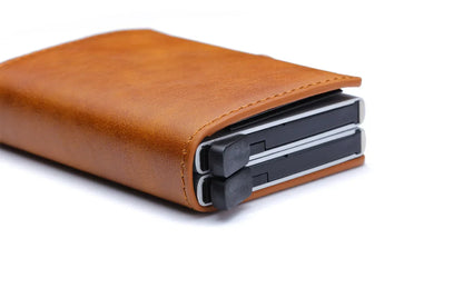RFID Carbon Fiber Slim Wallet for Men – Mini Card Holder with 14 Slots, Small Money Bag Purse