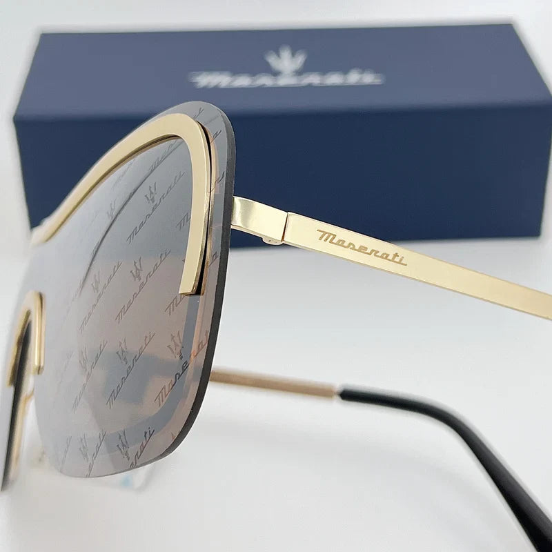 MASERATI Unisex Fashion Sunglasses – Unframed Metal Rim Stylish Designer Shades for Men & Women (Model 10785)