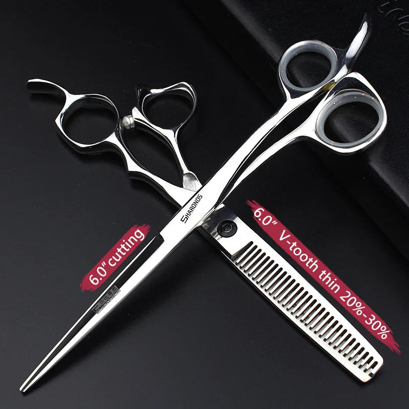 SHARONDS Professional Hairdressing Scissors – 440C Japanese Steel Barber Shears for Salon & Home Use