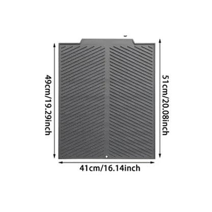 WCIC Silicone Draining Board Mat | S/M/L Folding Dish Drying Pad, Heat Resistant, Eco-Friendly for Pots & Cups