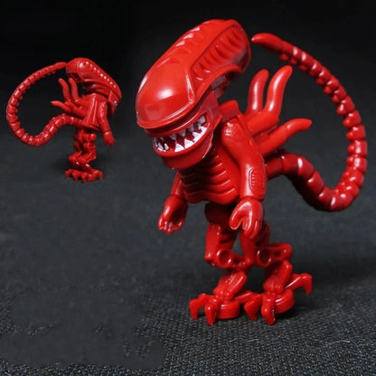 Locking Alien Action Figure — Prometheus Ice Monster Robot Building Blocks Toy, Educational Gift for Children
