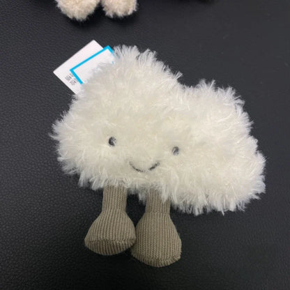 Hot Fun Marshmallow Keychain – Cute Two-Tone Cotton Candy Soft Bag Pendant, Doll Accessory for Xmas Gifts