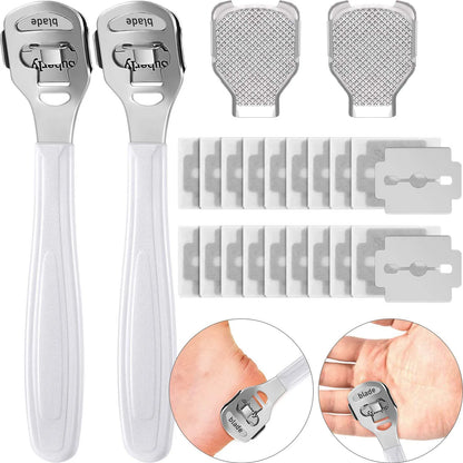Foot Callus Shaver – Stainless Steel Heel & Hard Skin Remover with 10 Blades Pedicure Tool
