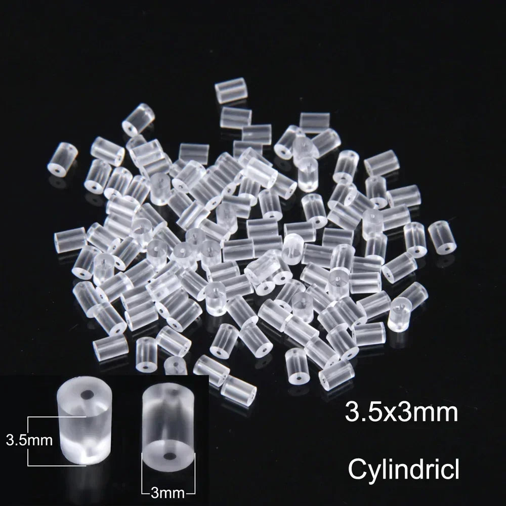 50–2000PCS Soft Silicone Earring Back Stoppers – Clear Rubber Stud Earring Safety Backs, DIY Jewelry Findings Accessories for Secure Fit