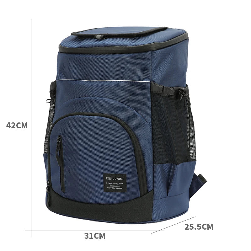 DENUONISS 33L Cooler Bag – Soft Insulated Backpack for 36 Cans, Leak-Proof Food & Beer Storage for Travel & Beach