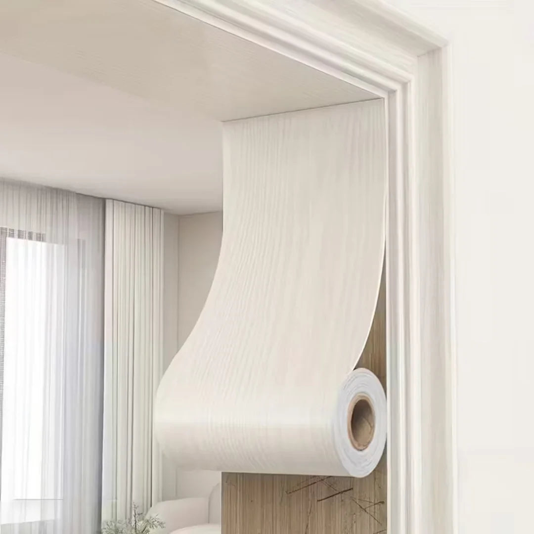 10cm x 5m Thickened Wood Grain Skirting Line – Self-Adhesive Wall Sticker for Living Room & Bedroom Corner Decoration