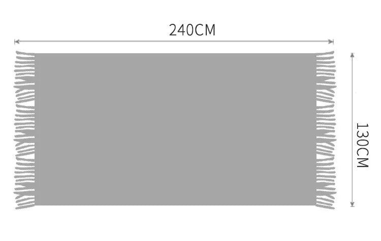 Textile City Knitted Blanket – Thick Waffle Corn Grain Embossed Throw with Tassels, Winter Warm Bedspread 130x240cm