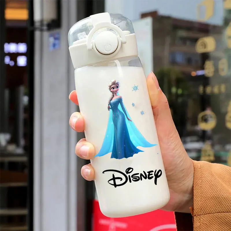 600/400ML Mermaid Princess Water Cup – Portable Transparent Plastic Sport Bottle for Kids