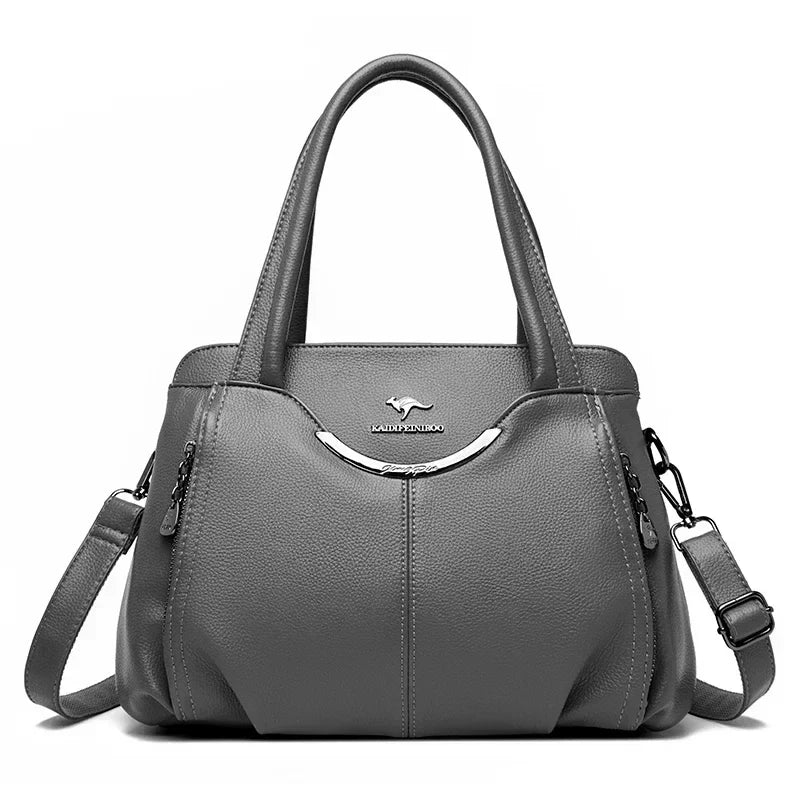 Luxury Women’s Leather Casual Tote Bag – High Quality Large Shoulder & Crossbody Handbag