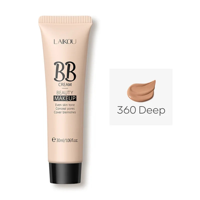 6-Color BB Cream Concealer – 30ml Natural Face Primer & Coverage Foundation