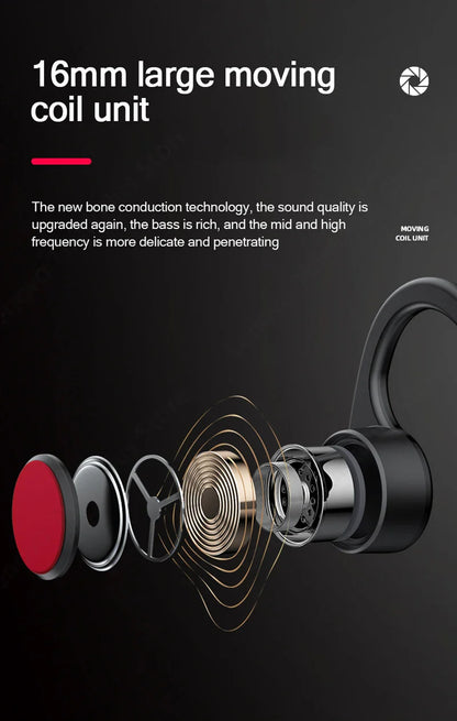 Lenovo X3 Pro Bone Conduction Earphones – Wireless Bluetooth HiFi Ear-Hook Headset with Mic, Waterproof Earbuds