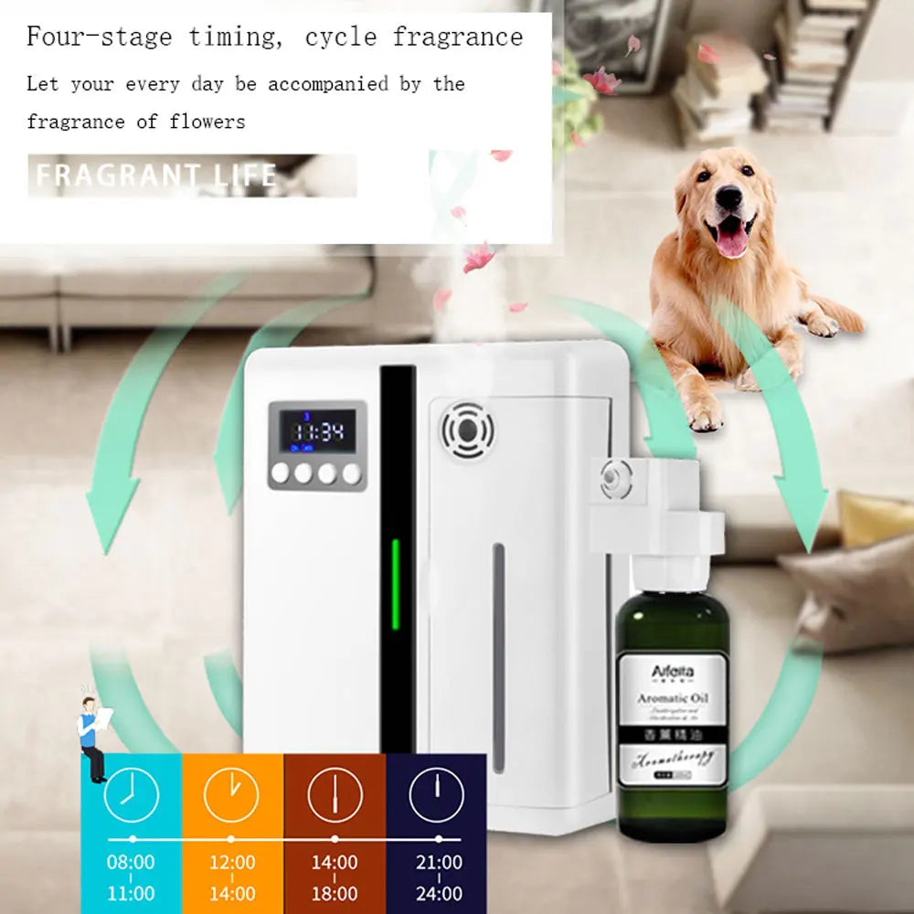 Wall-Mounted Aroma Diffuser - 160ML Scent Machine with Fan for Large Area Hotel Lobby and Home Fragrance