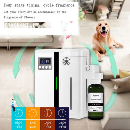 Wall-Mounted Aroma Diffuser - 160ML Scent Machine with Fan for Large Area Hotel Lobby and Home Fragrance