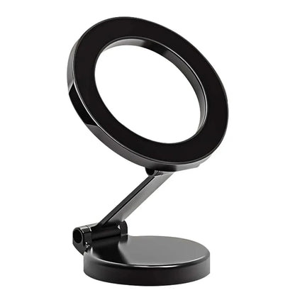 Car Magnetic Folding Phone Holder - 360° Rotation, Suction Cup Mount, Anti-Shake Bracket for Navigation