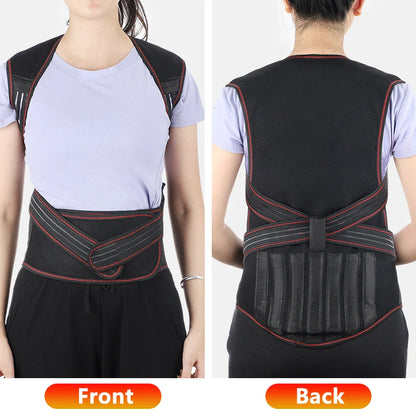 Tourmaline Magnetic Heated Vest — Self-Heating Thermal Clothing, Lumbar Waist Brace, Posture Corrector & Pain Relief Corset
