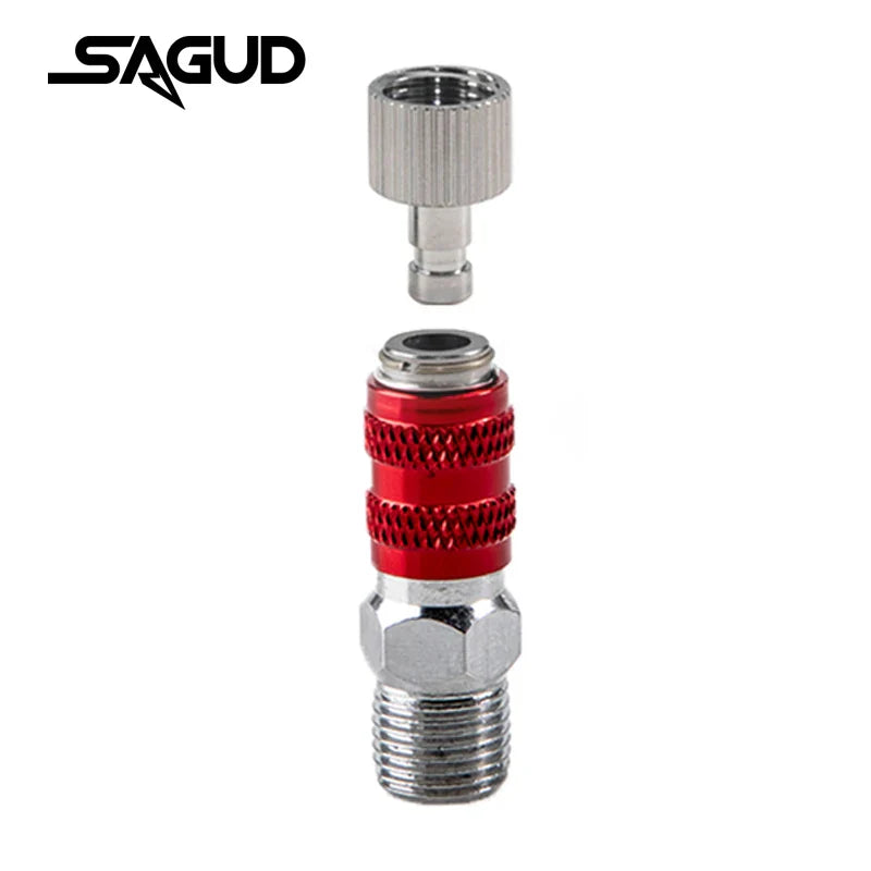 SAGUD Airbrush Quick Disconnect Kit – 1/8" Quick Release Fitting Adapter with 4 Extra Connectors for Hose & Airbrush Parts