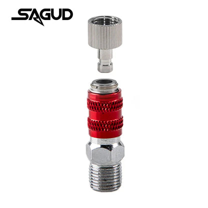 SAGUD Airbrush Quick Disconnect Kit – 1/8" Quick Release Fitting Adapter with 4 Extra Connectors for Hose & Airbrush Parts