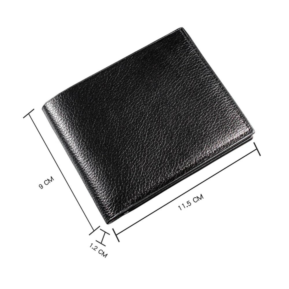 Mini Slim Zipper Card Wallet for Men — Portable Ultra-Thin Black Purse for ID, Bank & Credit Cards