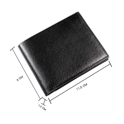 Mini Slim Zipper Card Wallet for Men — Portable Ultra-Thin Black Purse for ID, Bank & Credit Cards