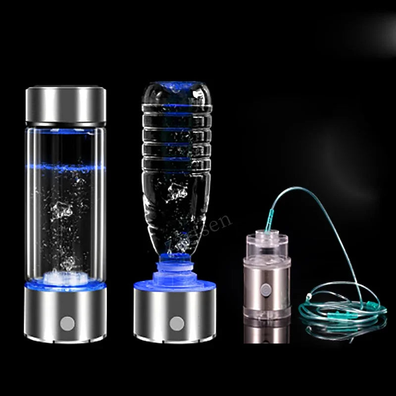 SPE/PEM Portable Hydrogen Water Generator – Alkaline Ionizer Bottle for Pure H2 Rich Electrolyzed Drinking Water