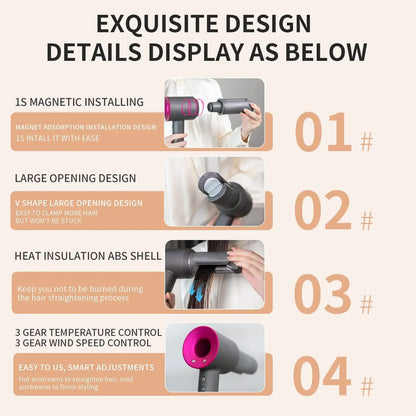 Supersonic Hair Dryer Nozzle Attachment for Dyson Airwrap HD – Straightening Clamp Plate for Hair Styling