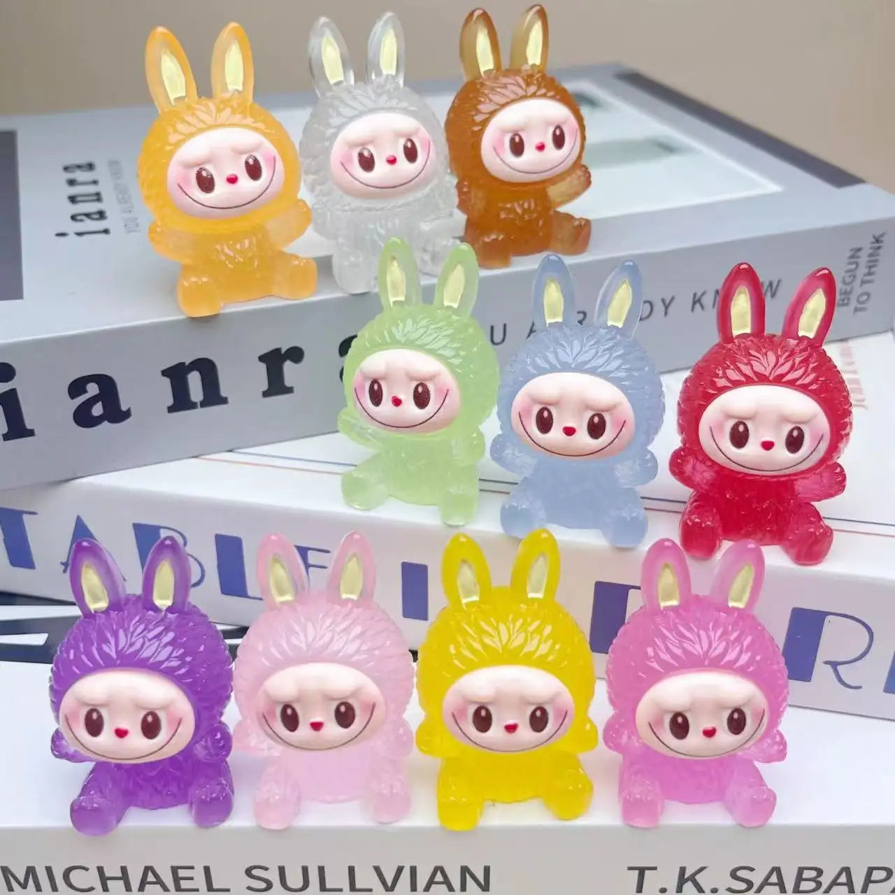 Luminous 3D Labubu DIY Blind Box Cute Cartoon Anime Doll Creative Ornament Birthday Gift for Kids