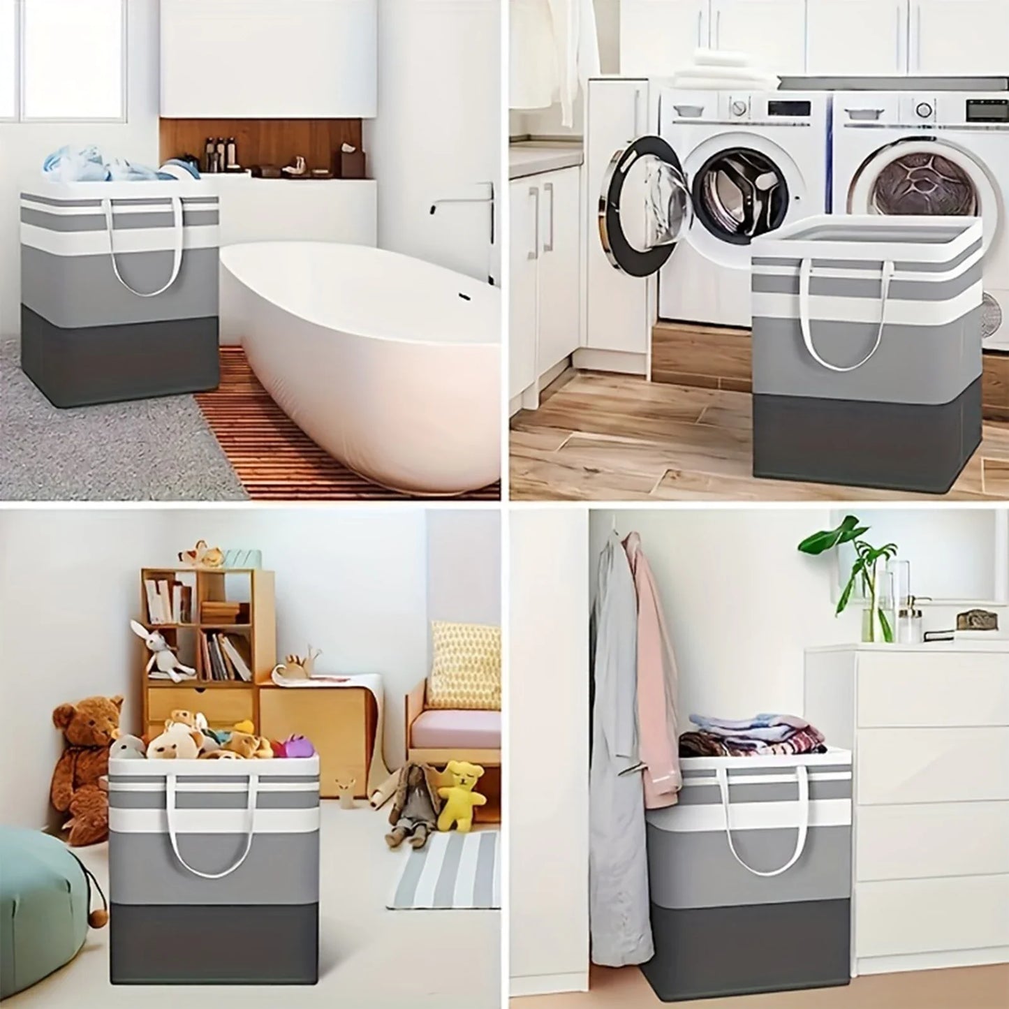 75L Large Laundry Bag with Handles — Durable Dirty Clothes Hamper for Home, Dorm, and Hotel, 40x30x60cm Storage Basket