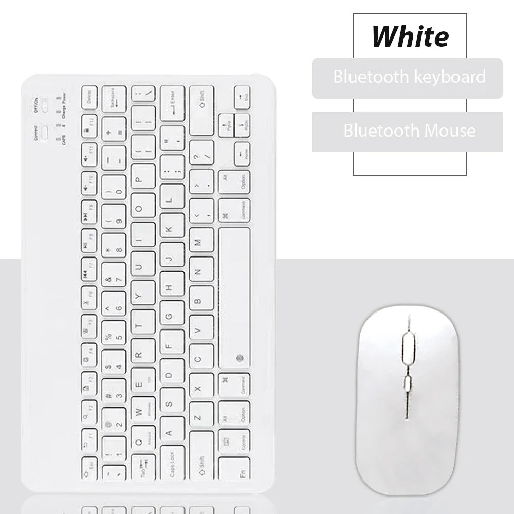 Mini Bluetooth Wireless Keyboard Set - Universal Phone Tablet iPad Keyboard and Mouse Accessories