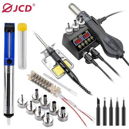 JCD 8898 2-in-1 Soldering Station 750W – Soldering Iron & Hot Air Gun for BGA SMD Phone Repair & Welding