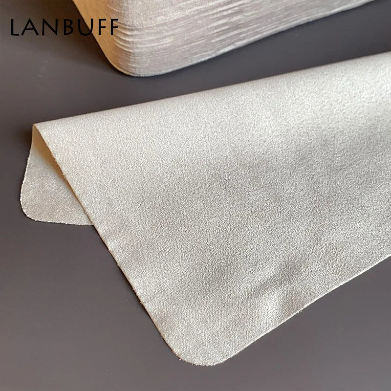 100PCS Grey Chamois Microfiber Cleaning Cloths – 145x175mm Eyeglasses, Lens, and Phone Screen Wipes
