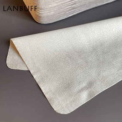 100PCS Grey Chamois Microfiber Cleaning Cloths – 145x175mm Eyeglasses, Lens, and Phone Screen Wipes
