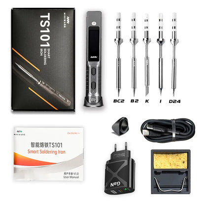 TS101 90W Mini USB Soldering Iron - Digital Adjustable Temperature Electric Solder Station with PD Charger Support