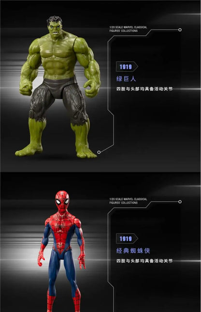 ZD Toys Avengers Legends Action Figures – Iron Man, Spider-Man, Thor, Captain America, Thanos, Hulk, War Machine Gift Set