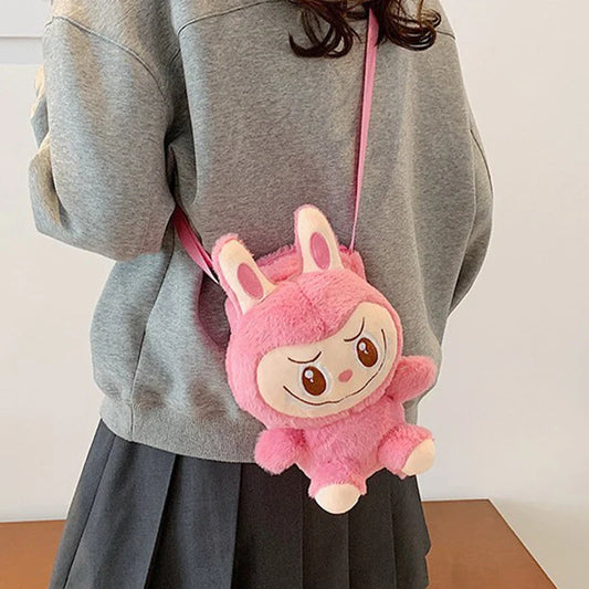 Fashion Cute Plush Doll Crossbody Bag — Multifunctional Phone Pouch & Toy, Versatile Birthday Gift for Girls