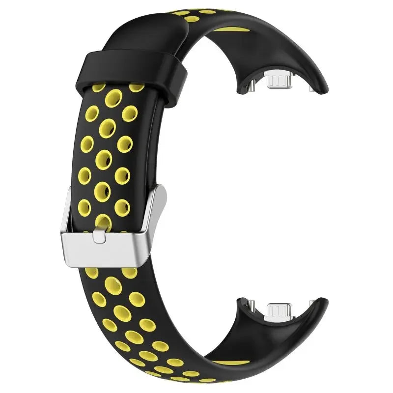 Two-Color Silicone Sport Strap for Xiaomi Mi Band 9 & 8 – Breathable Smartwatch Wristband Accessory