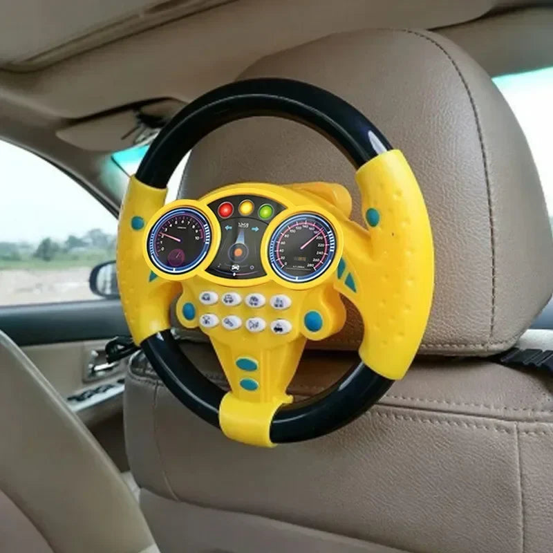 Infant Simulation Steering Wheel Toy – Early Education Copilot Vocal Toy for Kids & Strollers