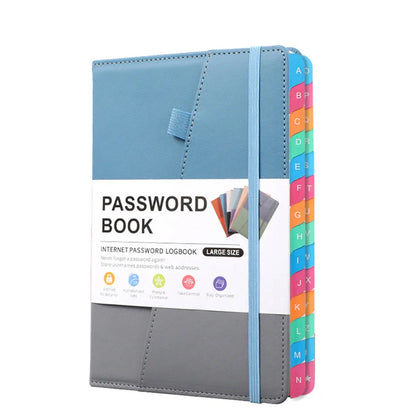 A5 Password Keeper Notebook with Alphabetical Tabs – Internet Login Organizer for Computer & Website Addresses