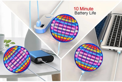 Flying Boomerang Ball with LED Lights – Magic Hover Flyorb Drone Spinner Toy for Kids Gifts
