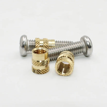 Brass Threaded Insert Nut Kit M2–M8 – Heat Set Knurled Copper Nuts for 3D Printing & Plastic Injection