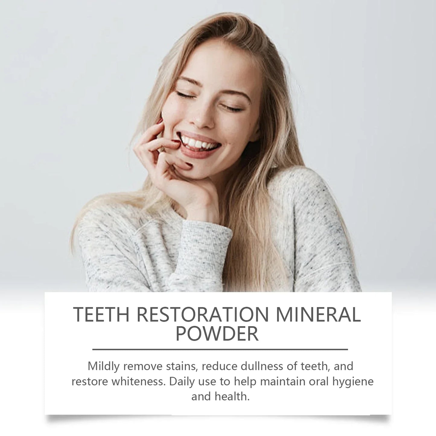 Teeth Restoration Mineral Powder — Enamel Strengthening & Whitening Dental Care Supplement