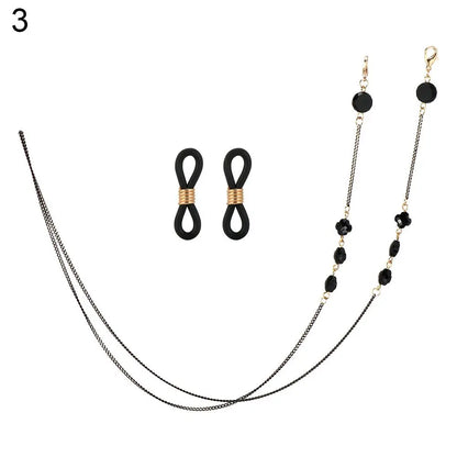Women's Eyeglass Chain - Hollow Star & Pearl Beaded Lanyard for Sunglasses & Reading Glasses