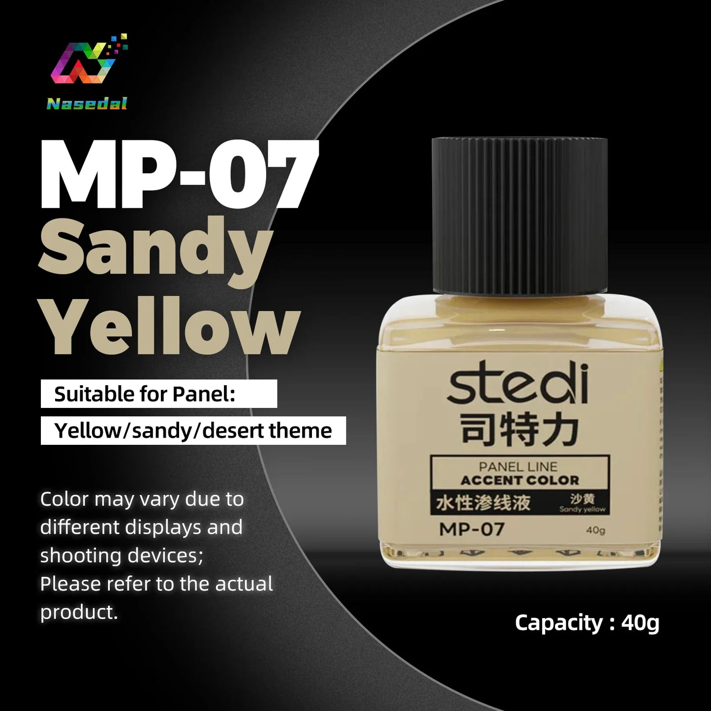 Stedi MP-07~MP-18 Weathering Acrylic Paint – 40g for Gundam & Military Models, Panel Lining DIY Craft Supplies