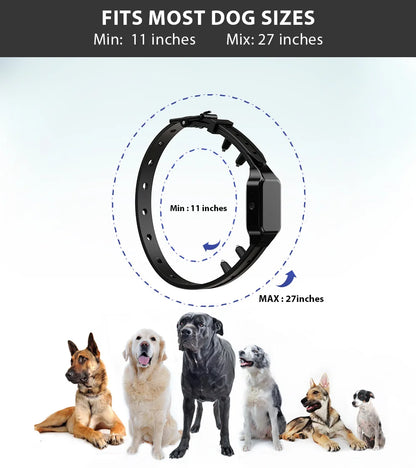 500M Remote Control Dog Training Collar Waterproof Rechargeable Anti-Bark Electric Training Device for Dogs Adjustable Behavior Correction Collar