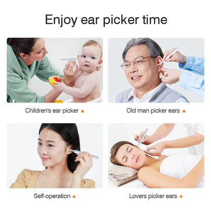 Wireless Visual Ear Endoscope Camera – 5MP Ear Cleaning Tools with Safe Silicone Earpick, Luminous Otoscope & Ear Wax Remover