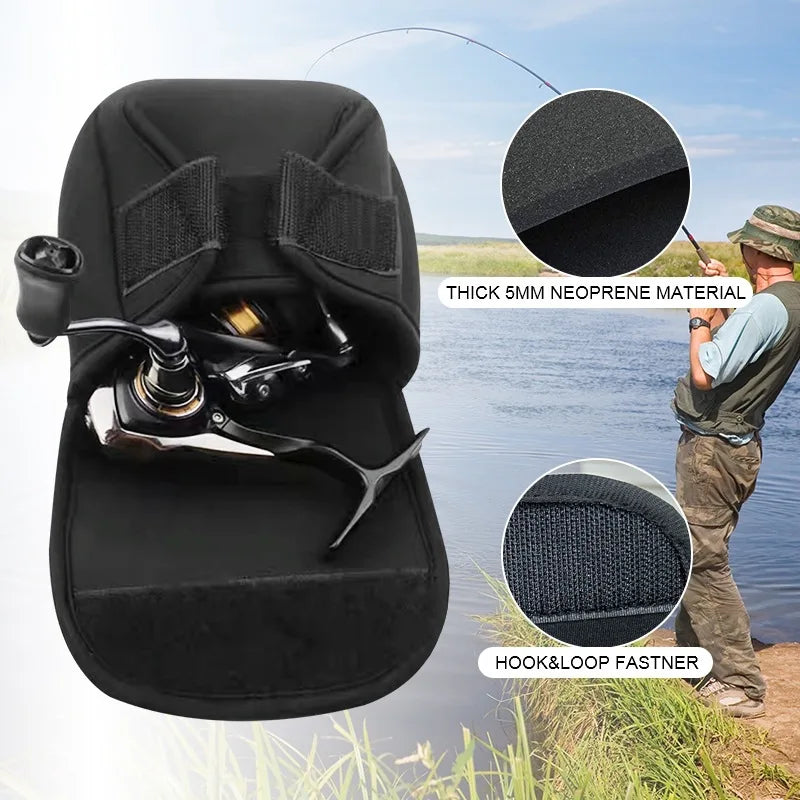 Waterproof Fishing Reel Storage Bag – Lightweight Protective Cover for Spinning & Drop Shot Reels (S/M/L Sizes)