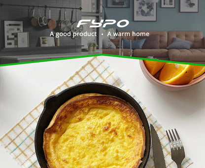Cast Iron Frying Pan – 14/16/20cm Non-Stick Skillet for Omelettes, Pancakes & Induction Cooking