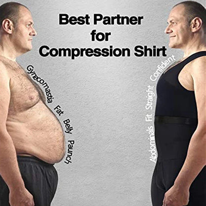 Men’s Shapewear Bodysuit – Sleeveless Tummy Control Abdomen Compression Slimming Open-Crotch Full Body Shaper Undershirt