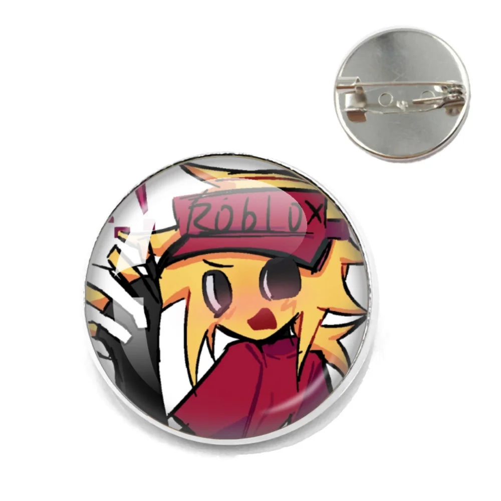 Pizza Character Elliot Game Forsaken Pin Brooch – Funny Meme Backpack Accessory for Friends & Fans Gifts